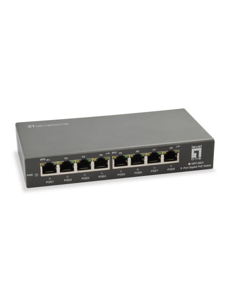 GEP-0823 switch Gigabit Ethernet (10/100/1000) Energía sobre Ethernet (PoE) Negro