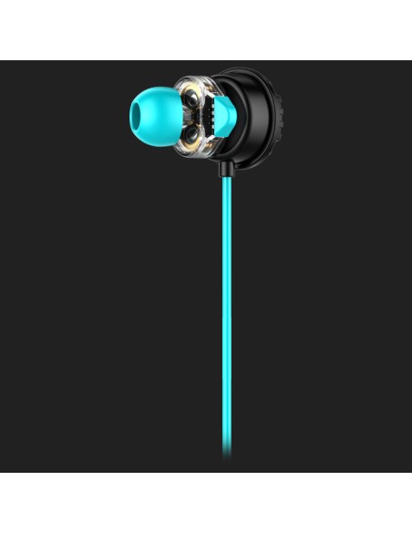 Taiko Auriculares Alámbrico Dentro de oído Juego Negro, Turquesa
