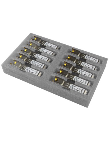 Paquete de 10 Módulos SFP Compatibles con Cisco GLC-T - 1000BASE-T - SFP a RJ45 Cat6 / Cat5e - SFP Ethernet Gigabit de 1Gb - RJ