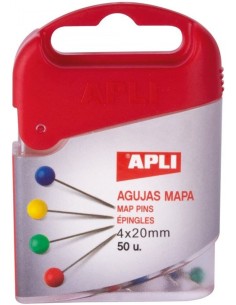 Blister 50 push pins colores surtidos