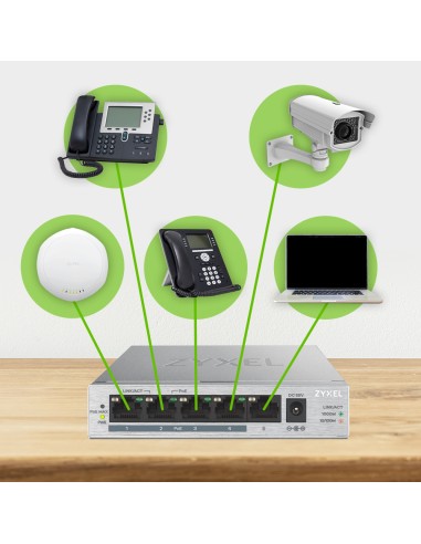 GS1005HP No administrado Gigabit Ethernet (10/100/1000) Energía sobre Ethernet (PoE) Plata
