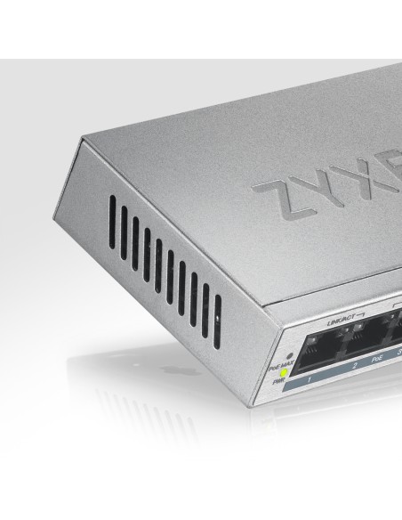 GS1005HP No administrado Gigabit Ethernet (10/100/1000) Energía sobre Ethernet (PoE) Plata