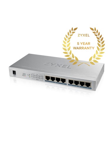 GS1008HP No administrado Gigabit Ethernet (10/100/1000) Energía sobre Ethernet (PoE) Gris