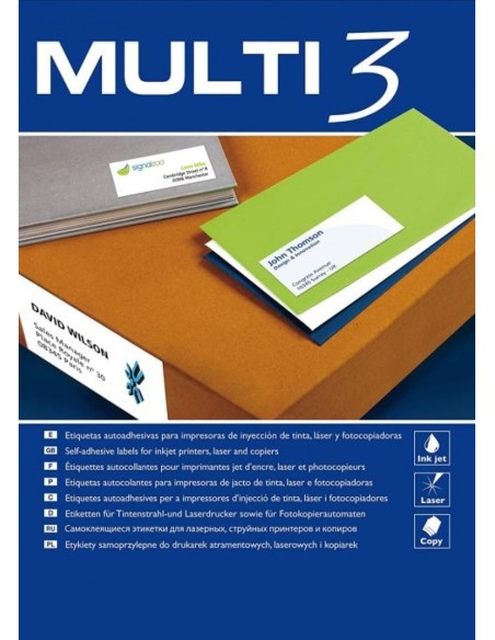 C 100 hojas etiquetas ft im 70x36 multi3 cantos rectos