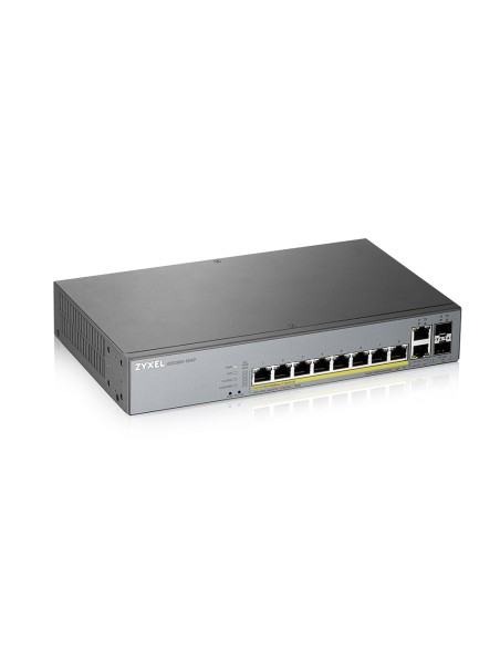 GS1350-12HP-EU0101F switch Gestionado L2 Gigabit Ethernet (10/100/1000) Energía sobre Ethernet (PoE) Gris