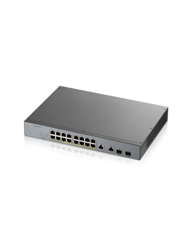 GS1350-18HP-EU0101F switch Gestionado L2 Gigabit Ethernet (10/100/1000) Energía sobre Ethernet (PoE) Gris