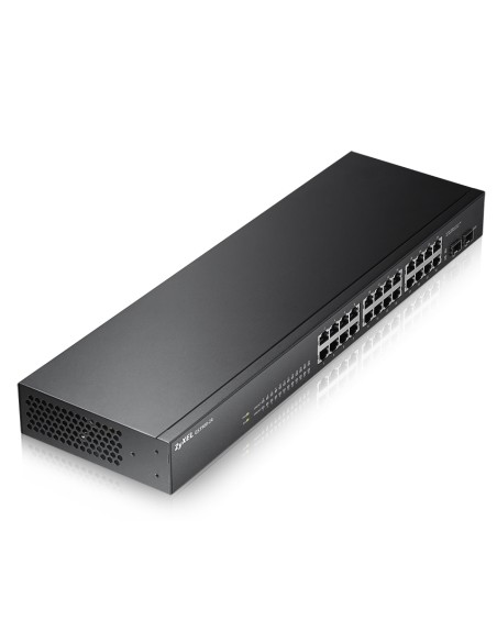 GS1900-24 Gestionado L2 Gigabit Ethernet (10/100/1000) Negro