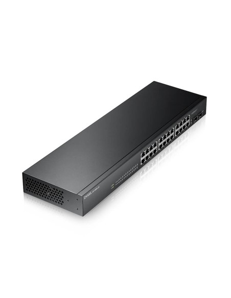 GS-1900-24 v2 Gestionado L2 Gigabit Ethernet (10/100/1000) 1U Negro