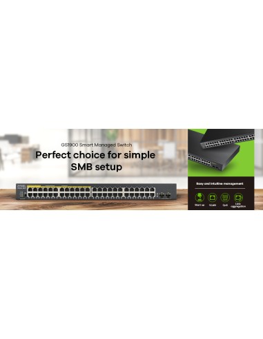 GS1900-48-EU0102F switch L2 Gigabit Ethernet (10/100/1000) Negro