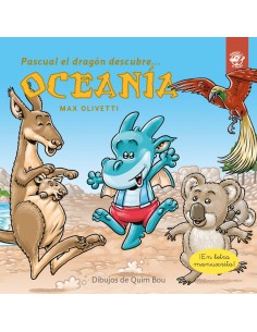 Pascual el dragon descubre Oceania Libros infantiles en letra ligada manuscrita cursiva