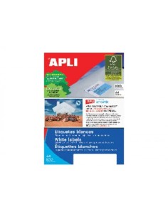 C 100 HOJAS ETIQUETAS PERMANENTES FT IM 70X30MM BLANCA