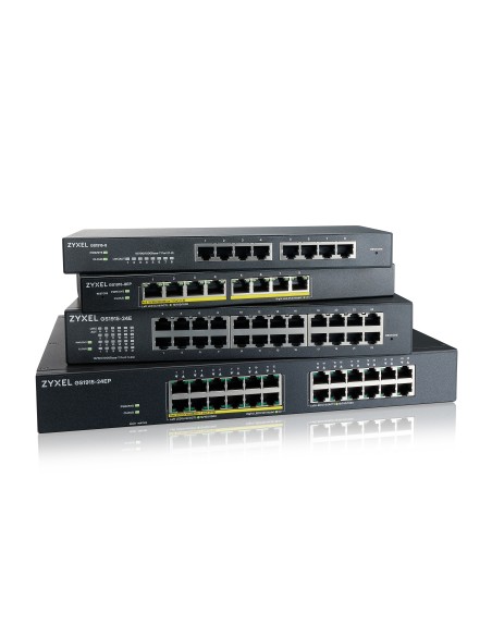 GS1915-24EP Gestionado L2 Gigabit Ethernet (10/100/1000) Energía sobre Ethernet (PoE) 1U Negro