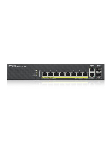 GS2220-10HP-EU0101F switch Gestionado L2 Gigabit Ethernet (10/100/1000) Energía sobre Ethernet (PoE) Negro