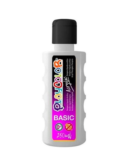 BOTE PINTURA PLAYCOLOR ACRYLIC 250ML BLANCO