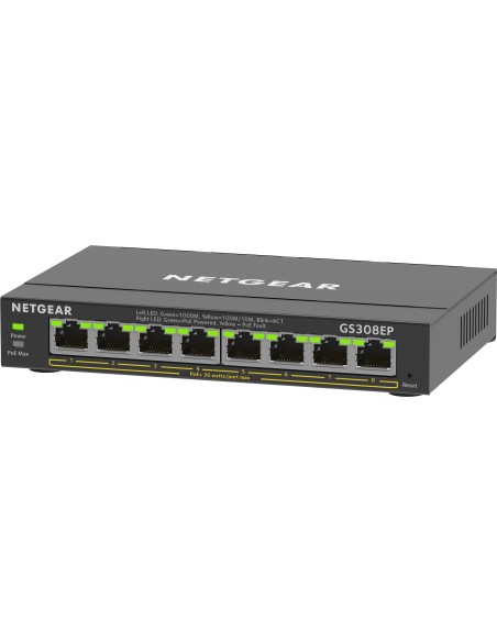 8-Port Gigabit Ethernet PoE+ Plus Switch (GS308EP) Gestionado L2/L3 Gigabit Ethernet (10/100/1000) Energía sobre Ethernet (PoE)