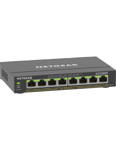 8-Port Gigabit Ethernet PoE+ Plus Switch (GS308EP) Gestionado L2/L3 Gigabit Ethernet (10/100/1000) Energía sobre Ethernet (PoE)