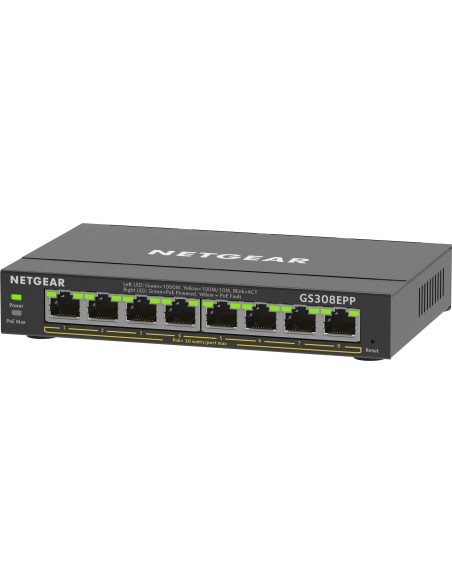 8-Port Gigabit Ethernet High-Power PoE+ Plus Switch (GS308EPP) Gestionado L2/L3 Gigabit Ethernet (10/100/1000) Energía sobre Et