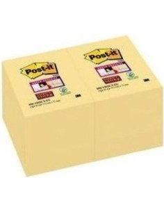 PACK 12 TACOS NOTAS POST IT 656 AMARILLAS 51X76MM