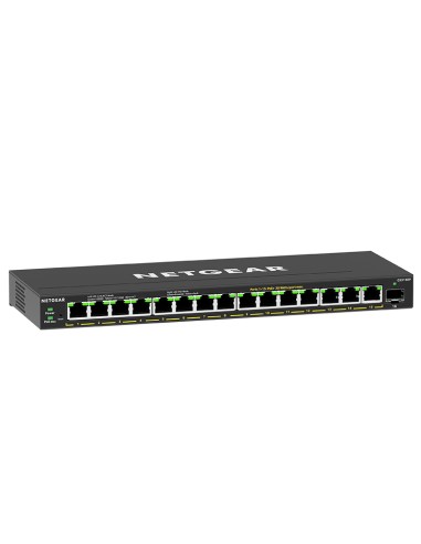 GS316EP-100PES switch Gestionado Gigabit Ethernet (10/100/1000) Energía sobre Ethernet (PoE) Negro
