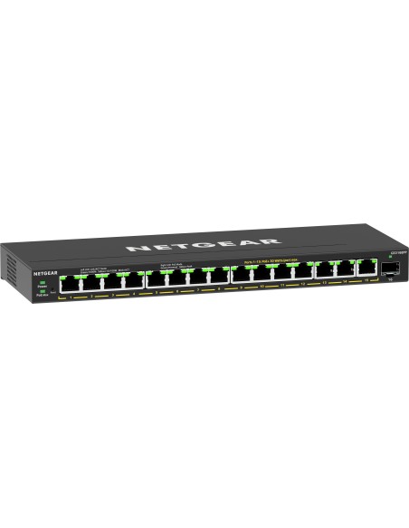 16-Port High-Power PoE+ Gigabit Ethernet Plus Switch (231W) with 1 SFP port (GS316EPP) Gestionado Gigabit Ethernet (10/100/1000