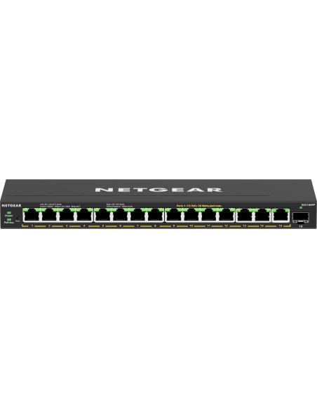 16-Port High-Power PoE+ Gigabit Ethernet Plus Switch (231W) with 1 SFP port (GS316EPP) Gestionado Gigabit Ethernet (10/100/1000