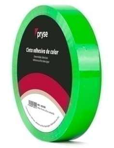 CINTA ADHESIVA PRYSE OPP 19x63 VERDE - Pack de 6 unidades