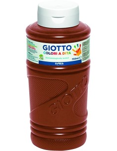 BOTE PINTURA DEDOS GIOTTO 750ML MARRON
