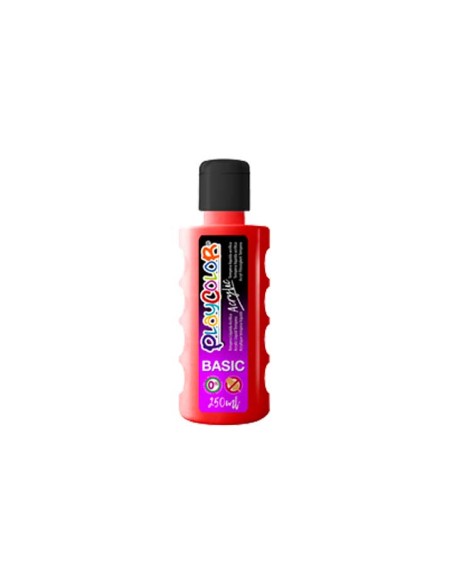 BOTE PINTURA PLAYCOLOR ACRYLIC 250ML ROJO