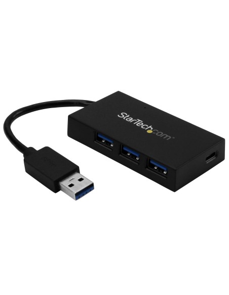 Hub USB 3.0 de 4 Puertos - Hub USB Tipo-A con 1 Puerto USB-C y 3 Puertos USB-A - Alimentación por Bus USB - Hub Adaptador USB 3.