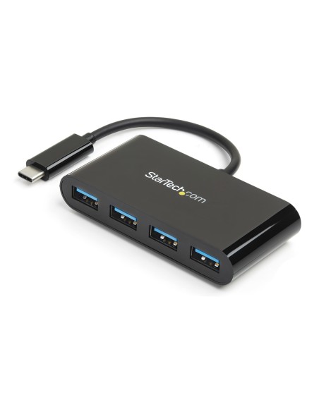 Hub Concentrador USB 3.0 (5Gbps) de 4 Puertos - Ladrón USB-C a 4x USB A - Alimentado por el Bus