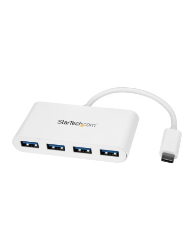 Hub Ladrón USB C con 4 Puertos USB-A (USB 3.0 SuperSpeed de 5Gbps) - Alimentado por el Bus USB - Concentrador Adaptador USB Tipo