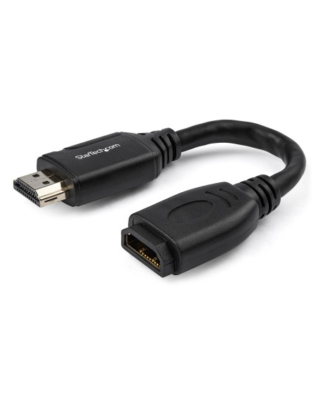 Cable de 15cm de Extensión Alargador HDMI 2.0 de Alta Velocidad con Ethernet - Extensor de Puertos - Cable para Conservar Puerto