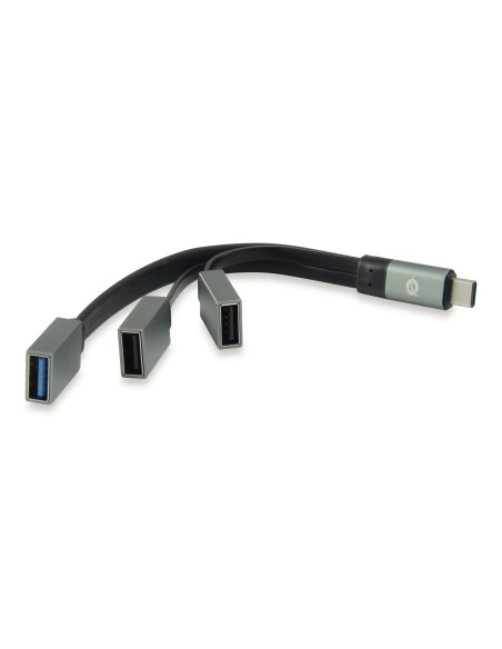 HUBBIES01G hub de interfaz USB 3.2 Gen 2 (3.1 Gen 2) Type-C 5000 Mbit/s Gris