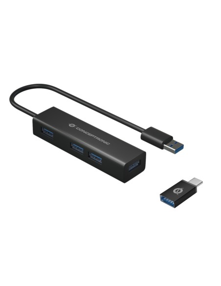 HUBBIES06B hub de interfaz USB 3.2 Gen 1 (3.1 Gen 1) Type-A 5000 Mbit/s Negro