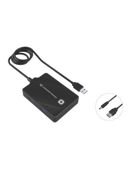 HUBBIES11B base para portátil y replicador de puertos USB 3.2 Gen 1 (3.1 Gen 1) Type-A Negro