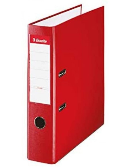 Archivador palanca A4 70mm carton forrado plastico color rojo