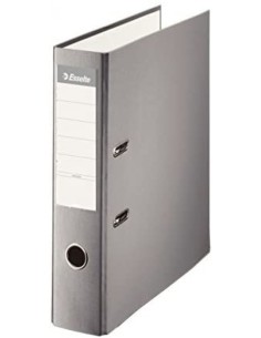 Archivador palanca A4 70mm carton forrado plastico color gris