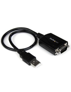 Cable Profesional de 0,3m USB a Puerto Serie Serial RS232 DB9 con Retención del Puerto COM