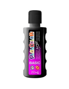 BOTE PINTURA PLAYCOLOR ACRYLIC 250ML NEGRO