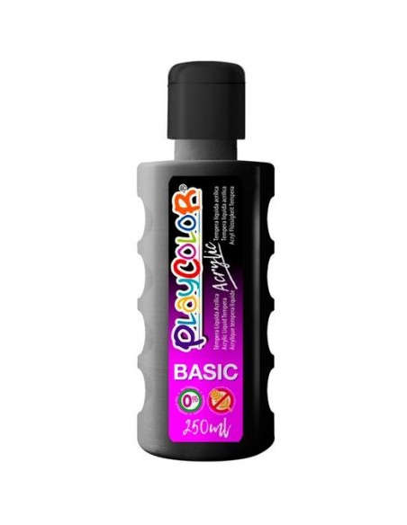 BOTE PINTURA PLAYCOLOR ACRYLIC 250ML NEGRO