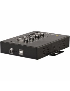 Adaptador Hub Serie RS232/RS485/RS422 a 4 puertos USB - Convertidor Ladrón USB 2.0 a Serial DB9 - IP30 - de Montaje en Carril DI
