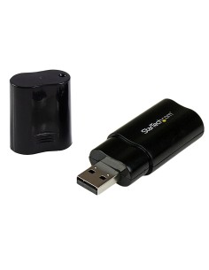 Tarjeta de Sonido Estéreo USB Externa Adaptador Conversor - Negro
