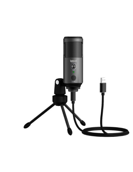 Micrófono condensador Podcasting Pro gris