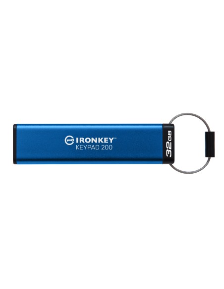 IronKey Keypad 200 unidad flash USB 32 GB USB tipo A 3.2 Gen 1 (3.1 Gen 1) Azul