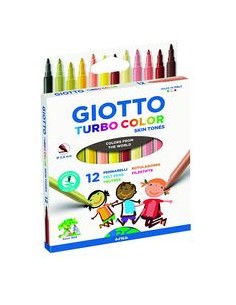 Estuche 12 rotuladores Giotto Turbocolor Skin Tones