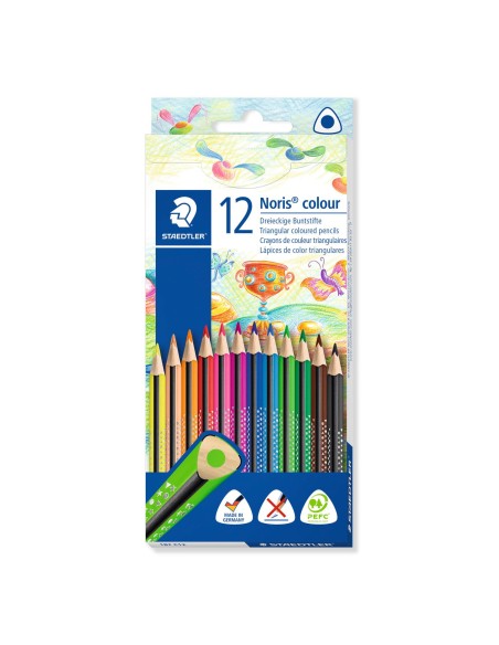 187 laápiz de color Negro, Azul, Marrón, Verde, Azul claro, Verde claro, Mauve, Naranja, Melocotón, Rojo, Amarillo 12 pieza(s)