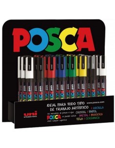 Exp 36 marcador uni posca Pc3m punta fina 09 13mm colores surtidos