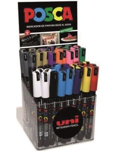 Exp 48 marcador uni posca 1mr punta 07mm colores surtidos