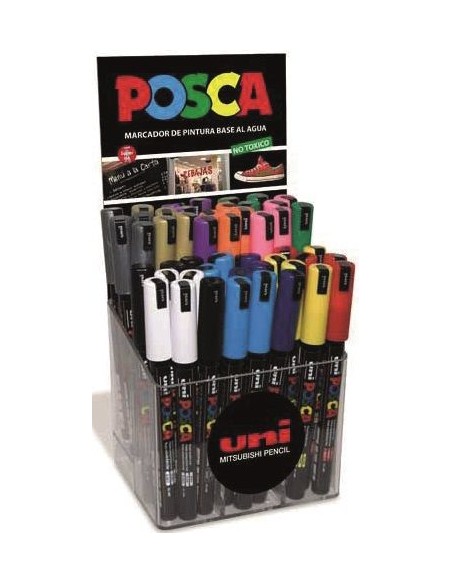Exp 48 marcador uni posca 1mr punta 07mm colores surtidos