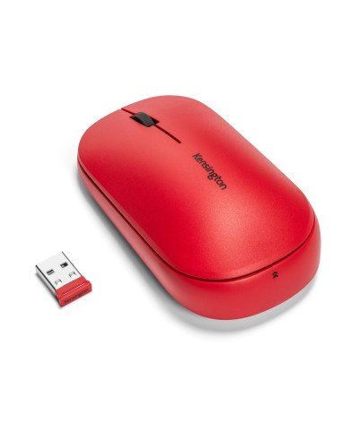 Ratón inalámbrico dual SureTrack: rojo